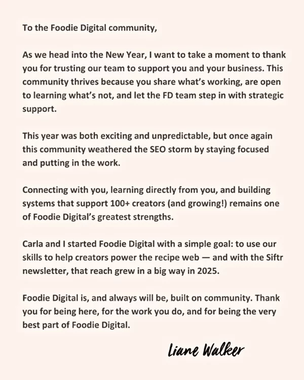 A letter from Liane. Xx ✨